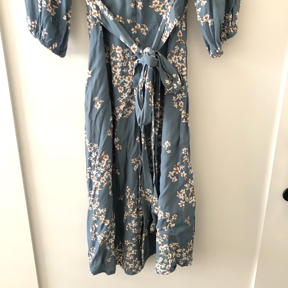 Faithfull the Brand Blue Floral Midi Dress XS - Picture 11 of 16